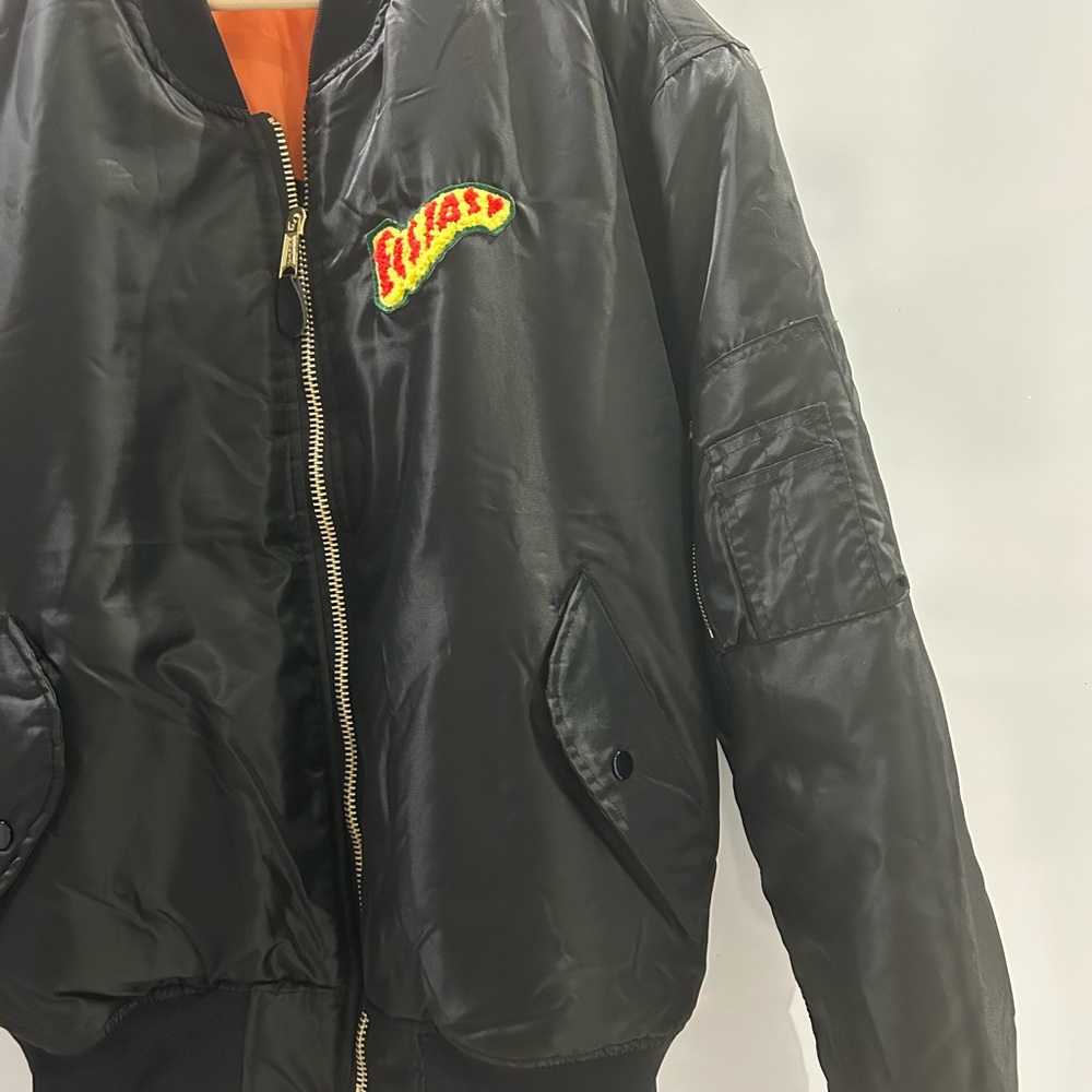 Black Bomber Jacket With Ecstasy Patch - image 2